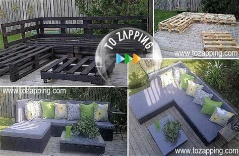 Sofá de jardín con palets   Tozapping.com