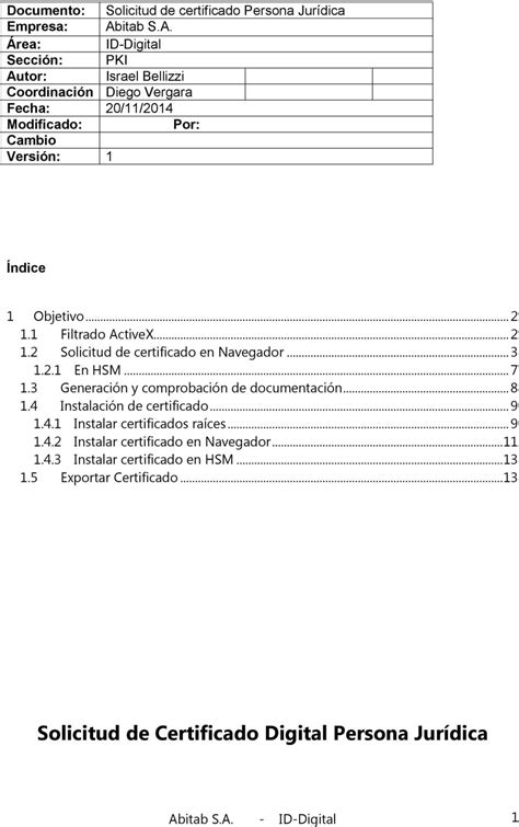 Solicitud de Certificado Digital Persona Jurídica   PDF