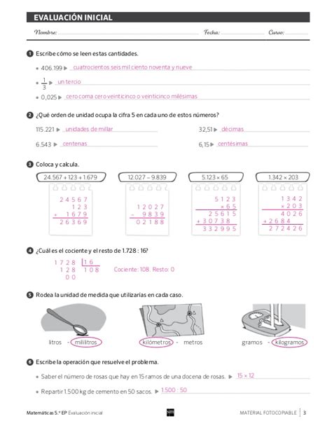 Solucionario matematicas savia 5º 1 pdf | Clases ...