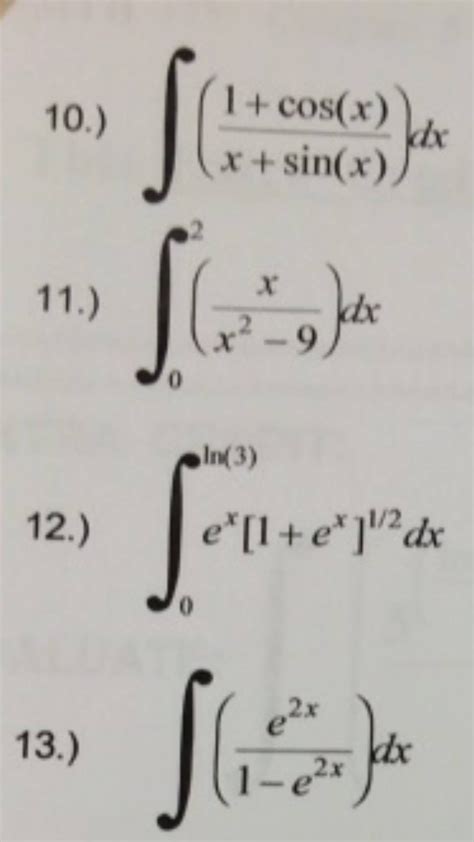 Solved: Solve: Integral  1 + Cos  x /x + Sin  x   Dx Integ ...