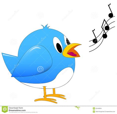 Song clipart bird singing   Pencil and in color song ...