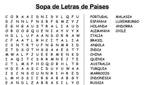 sopa de letras infantil para imprimir de portugues ...