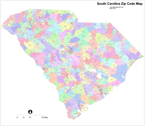 South Carolina Zip Code Maps Free Picture to Pin on ...
