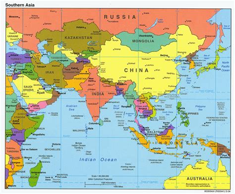 Southern Asia Map   Southern Asia • mappery
