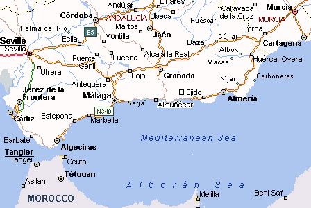 SOUTHERN SPAIN MAP   Imsa Kolese
