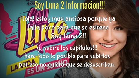Soy Luna 2 Capítulo 1 Temporada 2 INFORMACIÓN!!   YouTube