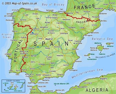 Spain Map and Spain Satellite Images