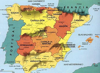 SPAIN MAP REGIONS   Imsa Kolese