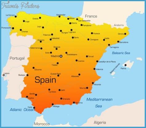 Spain Map Tourist Attractions   TravelsFinders.Com