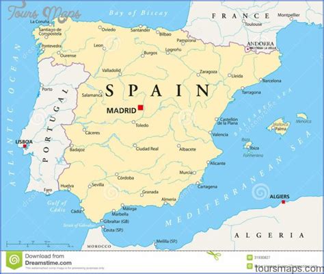 Spain Map   ToursMaps.com