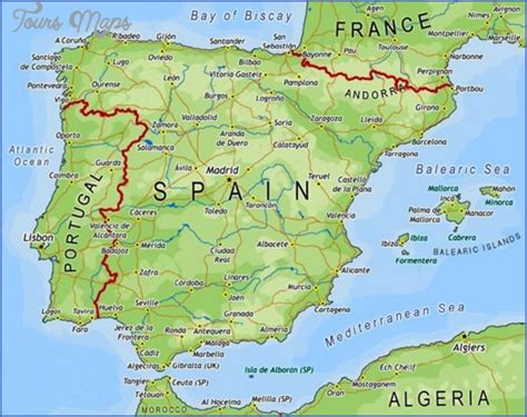 Spain Map   ToursMaps.com