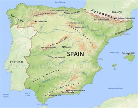 Spain Maps   by Freeworldmaps.net