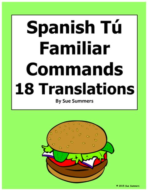 Spanish Informal Tu Commands With Transportation and City ...