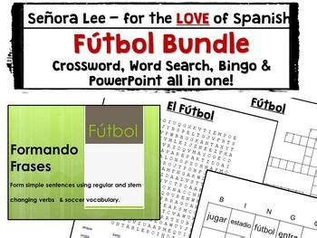 Spanish Soccer Bundle   Fútbol Word Search, Bingo ...