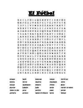 Spanish Soccer Vocabulary WORD SEARCH | Word Search ...