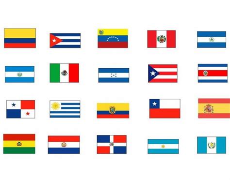 Spanish speaking countries flags   PurposeGames