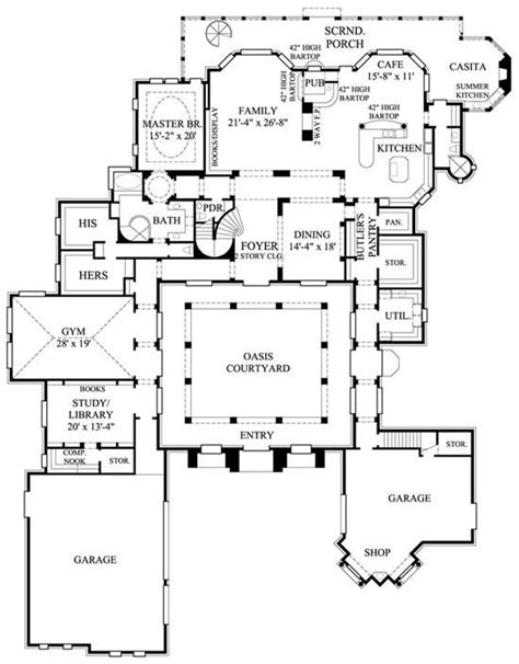 Spanish style home floor plans | Dream House | Pinterest ...