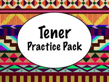 Spanish Tener Worksheets Practice Pack by Maestra en ...