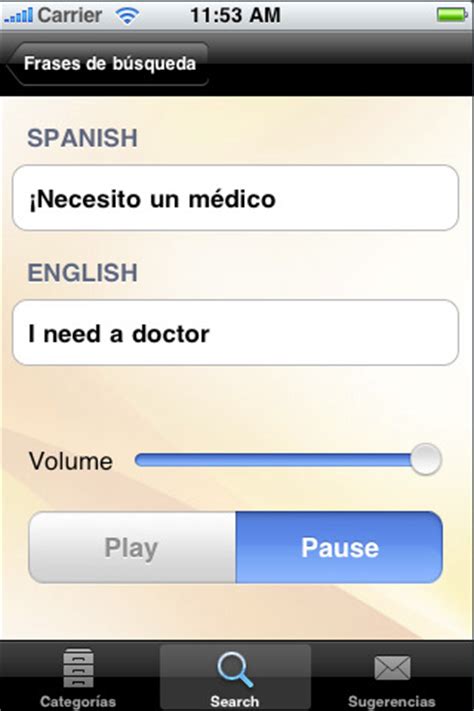Spanish to English Translation Phrasebook App for iPad