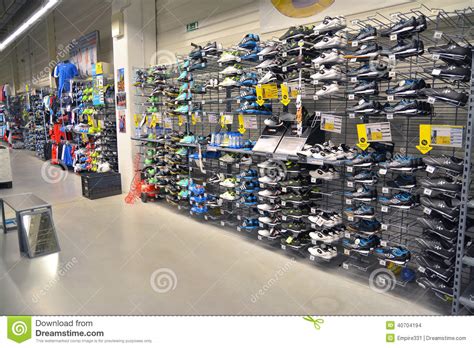 Sport shoes store editorial stock image. Image of soccer ...