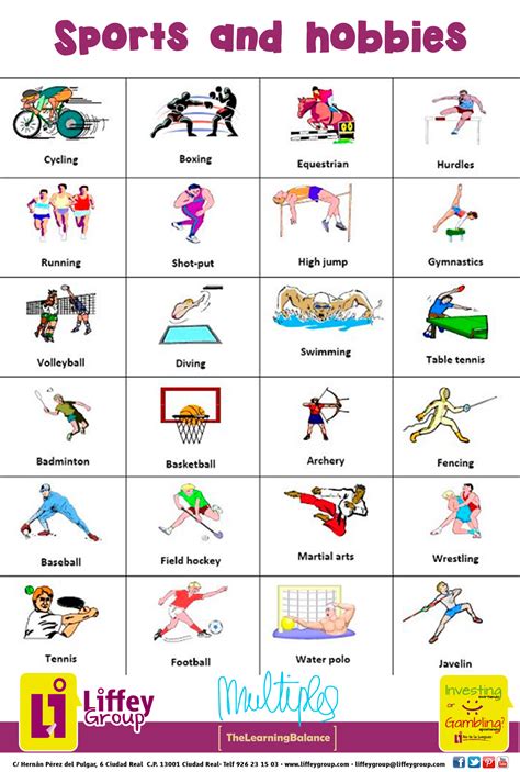 Sports & Hobbies | Aprende inglés | Pinterest | Aprender ...