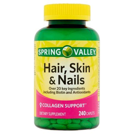 Spring Valley Hair, Skin & Nails Plus Biotin Dietary ...