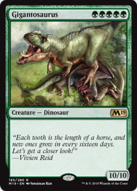 【基本セット2019】緑レアの恐竜「Gigantosaurus」が公開！緑緑緑緑緑で10/10バニラの超大型ダイナ ...
