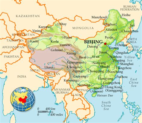 Подробная карта Китая. Китай на карте мира — Planetolog.ru