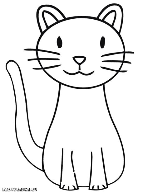 Раскраска кошка печать и онлайн | Детские раскраски ...
