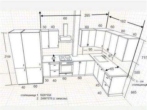стандартные размеры кухонной мебели   Поиск в Google ...