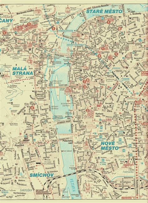 Stadtplan von Prag | Detaillierte gedruckte Karten von ...
