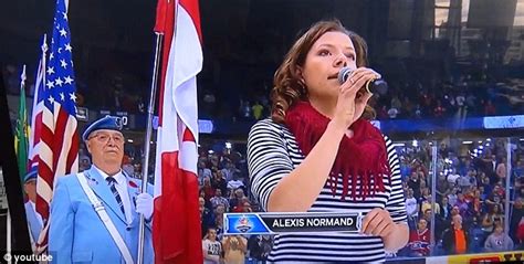 Star mangled banner: Moment singer at hockey game forgot ...