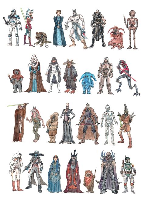 Star Wars Character Collection by Joanna May on DeviantArt