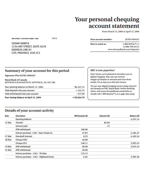 Statement Of Account Template   10+ Download Documents In ...