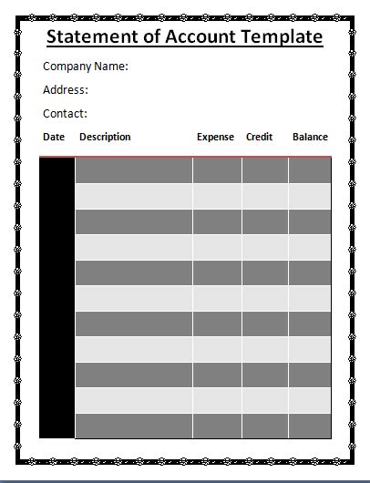 Statement Templates | Free Word Templates