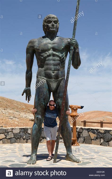 Statue of Guanche kings Guize and Ayose on Fuerteventura ...