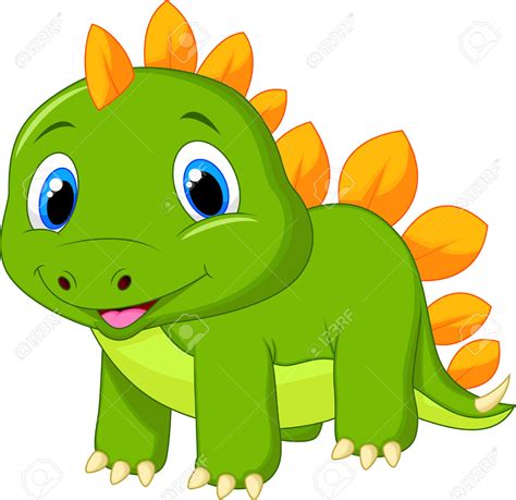 Stegosaurus clipart baby dinosaur   Pencil and in color ...
