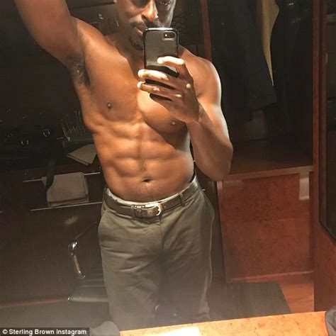 Sterling K. Brown topless in Instagram selfie | Daily Mail ...
