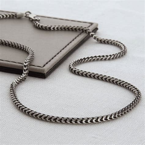 sterling silver men s snake chain necklace by hurleyburley ...
