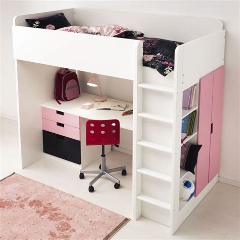 STUVA Loft bed with 4 drawers/2 doors, white | Barbie ...