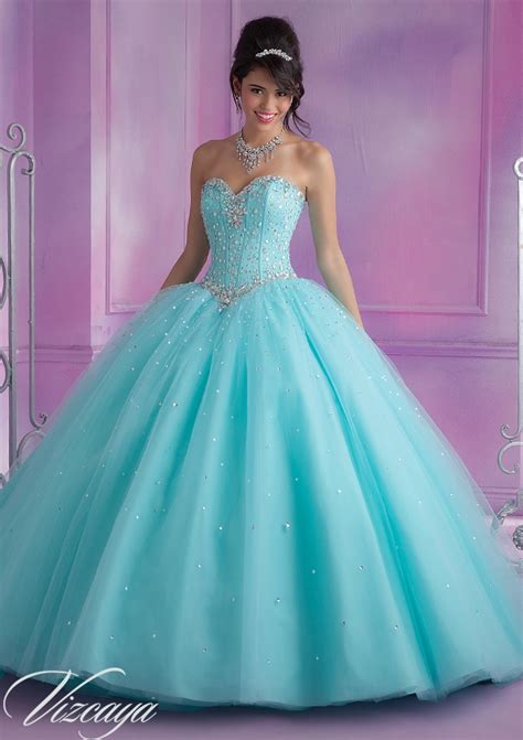 Stylish Tulle Quinceañera Dress with Beading | Style 89017 ...