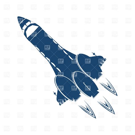 Stylized space shuttle over white background Royalty Free ...