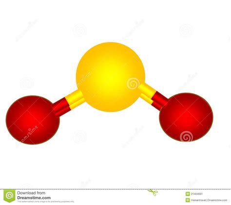 Sulfur Dioxide Molecular Structure Stock Illustration ...