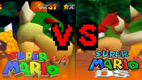 Super Mario 64 VS Super Mario 64 DS  Battle Video    YouTube