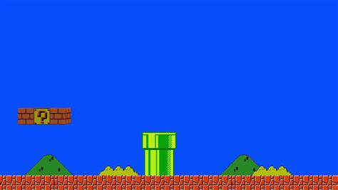 Super Mario Bros Platform Game on a Green Screen ...