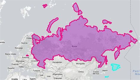 Superficie de Rusia   El país más grande del mundo