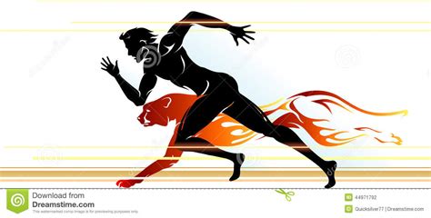 Superhuman Speed Runner stock illustration. Illustration ...