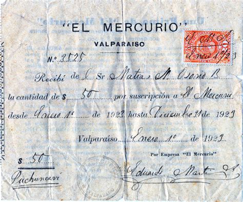 Suscripción al diario El Mercurio de Valparaíso   Memorias ...
