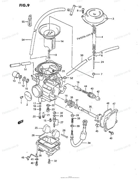 Suzuki ATV 1993 OEM Parts Diagram for Carburetor ...