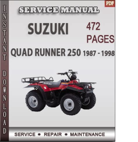 Suzuki Quad Runner 250 1987   1998 Factory Service Repair ...